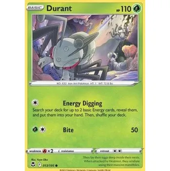 Sběratelská karetní hra Pokémon SIT 013/195 Durant - Silver Tempest Stav: Near Mint, Verze: NORMAL