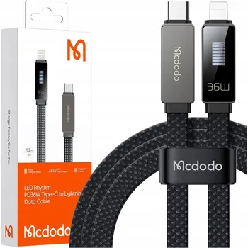 Datový kabel Kabel McDodo USB-C na Apple Lightning, 1,2 m, černý