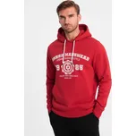 OMBRE mikina pánská SSPS-0143 typu klokan, kapuce XL červená
