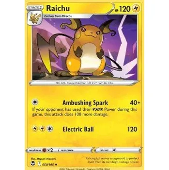 Volný čas Pokémon SIT 050/195 Raichu - Silver Tempest Stav: Near Mint, Verze: NORMAL