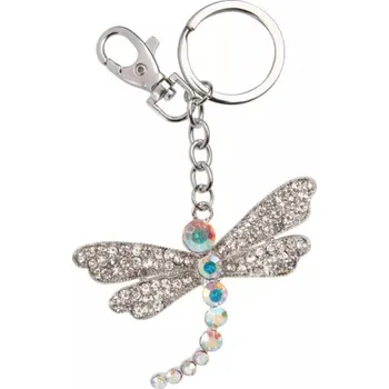 ALBI Klíčenka vážka kovový přívěsek na klíče s karabinkou