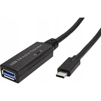 Datový kabel Kabel USB 3.2 Gen 1 aktivní Repeater A - C černý 5m