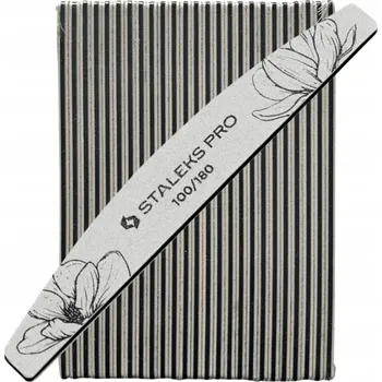 Pilník na nehty Staleks papírový půlměsíc šedý 100/180 25 ks