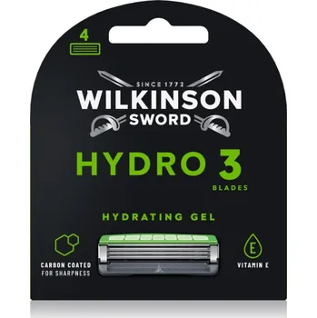 Břitva na holení Wilkinson Sword Hydro3 Skin Protection Black Edition náhradní hlavice 4 ks