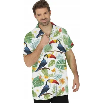 Pánské oblečení PÁNSKÝ KOSTÝM PÁNSKÁ KOŠILE TUKAN HAWAII HAVAJSKÝ SVÁTEČNÍ KARNEVAL M
