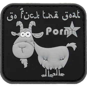 Nášivka Plastové 3D patche 3D gumová nášivka PORN* GOAT - Černá
