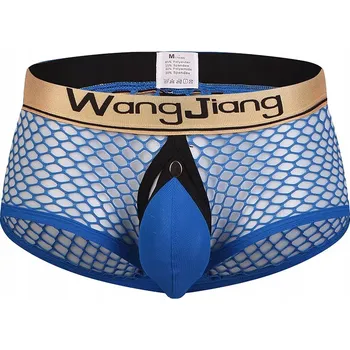 Pánské oblečení Pánské síťované boxerky Jockstrap s otevřeným předkem i zadkem - S