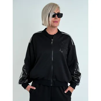 Dámská mikina H4 Černý bomber s flitry PANDORA 692 Černá, 40