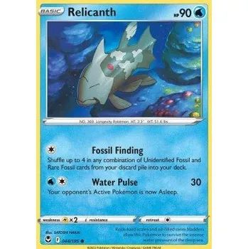 Volný čas Pokémon SIT 044/195 Relicanth - Silver Tempest Stav: Near Mint, Verze: NORMAL