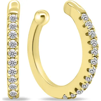 Náušnice Brilio Silver Trendy pozlacené záušnice s čirými zirkony EA694Y + 2 měsíce na vrácení zboží