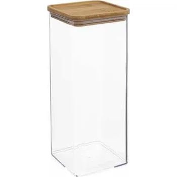 Úložný box Čtvercová krabice Eske o objemu 2 l s bambusovým víkem