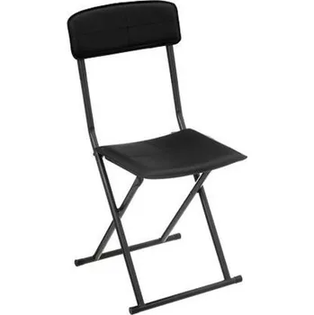 Jídelní židle Skládací kuchyňská židle černá kovová 5five simply smart klasická s opěrkou 86 cm