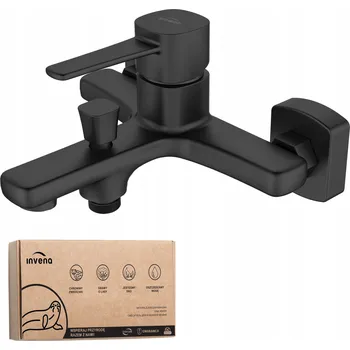 Vodovodní baterie Jednopáková nástěnná vanová a sprchová baterie Invena GLAMOUR, černá