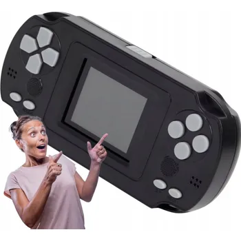 Herní konzole RETRO HERNÍ KONZOLE PŘENOSNÁ KONZOLE NA HRY 104 HRY černá