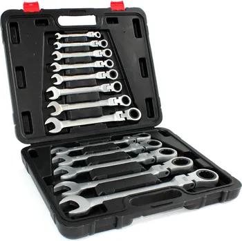 Klíč SADA OČKO-PLOCHÝCH KLÍČŮ S RÁČNOU LÁMANÉ 13 ks 8-32 mm klíče Praha