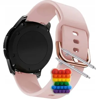 Příslušenství k chytrým hodinkám Pásek Řemínek pro chytré hodinky Jugeman Q23, Silikon Růžový Poutko, nastavitelný