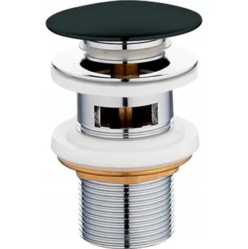 Sifon Zátka s přepadem klik-klak kulatý Batmix černá