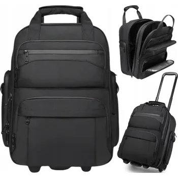 Měkký kabinový kufr IMITI černý polyester 36 l na kolečkách