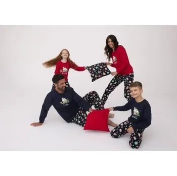 Chlapecké pyžamo Chlapecké vánoční pyžamo Cornette Home - bavlna Tmavě modrá 86-92