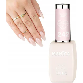 Přípravek na nehty Manica Hybridní lak LED/UV 10ml - Melt My Heart - 242 béžovo-růžový