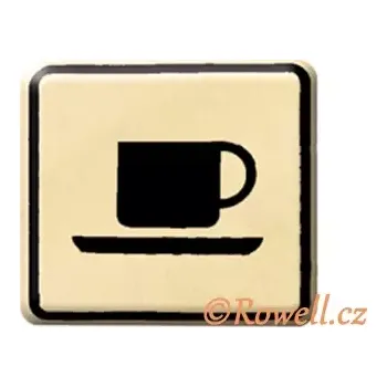 Dveřní kování NO cedulka zlatá 'Občerstve