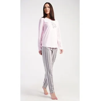 Dámské pyžamo Dámské pyžamo dlouhé Paulína - světle růžová - M