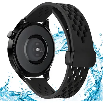 Řemínek na hodinky Univerzální 20mm černý náramek Polax