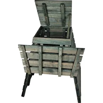 Kompostér Krušnohorský Nábytek Dřevěný kompostér Pyramida 1040 litrů 4ZPK zelený