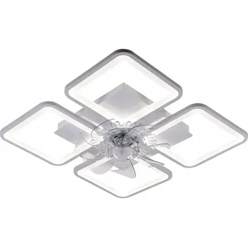 Stropní svítidlo s ventilátorem, bílé LED, 4 světelné body, s dálkovým ovládáním