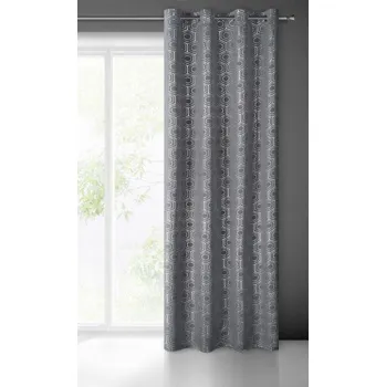 Závěs Grafitový zatemňovací závěs na kroužcích KAJA 135x250 cm