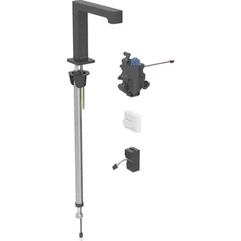 Vodovodní baterie Geberit Brenta Termostatická elektronická umyvadlová baterie, síťové napájení, easy to clean, matná černá, 116.197.14.1