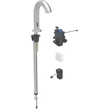 Vodovodní baterie Geberit Piave Termostatická elektronická umyvadlová baterie, síťové napájení, easy to clean, kartáčovaná nerez, 116.187.SN.1