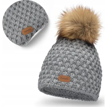 Čepice PaMaMi zimní čepice beanie šedá, univerzální velikost