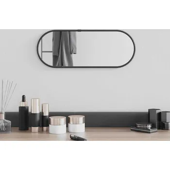 vidaXL Nástěnné zrcadlo 40 x 15 cm oválné [348202] Barva: Černá