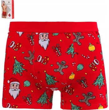 Boxerky Pánské vánoční boxerky Dárek Mikuláš Hvězda MORAJ XXL