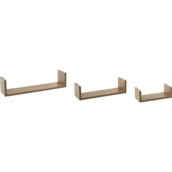 Sada 3 nástěnných polic Edge dub přírodní závěsné police na knihy do obýváku a kanceláře