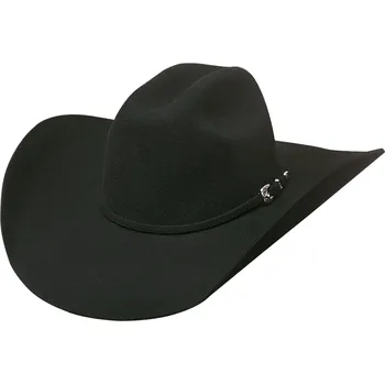 Klobouk Westernový klobouk BROKEN HORN 4X – prémiová vlna, černý Velikost: 58 cm