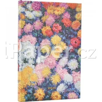 Diář Diář Paperblanks 2026 Monet’s Chrysanthemums mini horizontální D - 530108649