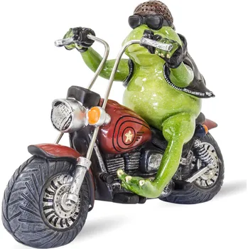 Keramická žabka - Motorka
