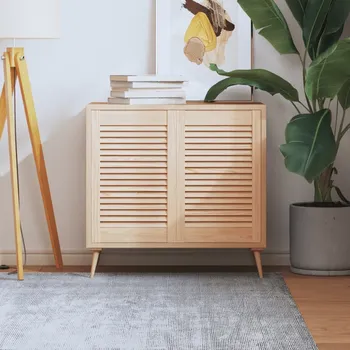 Interiérové dveře ZBXL Nábytková dvířka lamelový design 2 ks 61,5 x 39,4 cm borovice