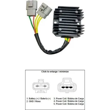 Elektroinstalace pro motocykl DZE REGULÁTOR NAPĚTÍ BENELLI TNT 250; TRK BN (299066080010; 29906N490000)