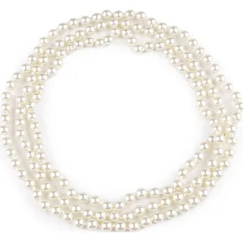 Náhrdelník Perlový náhrdelník dlouhý, retro, barva 12 perlová