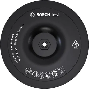 Brusný kotouč BOSCH Upevňovací deska se suchým zipem 125 mm, 8 mm 1609200154 free_store_pickup