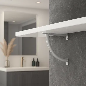 Nábytkové kování Häfele Držák police KIRA 190 / Chrom matný