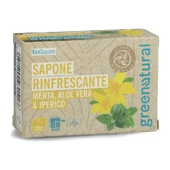 Mýdlo Greenatural Osvěžující mýdlo máta, aloe a třezalka 100 g