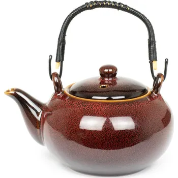 Konvice na čaj Čajová keramická konvice 750 ml - červená