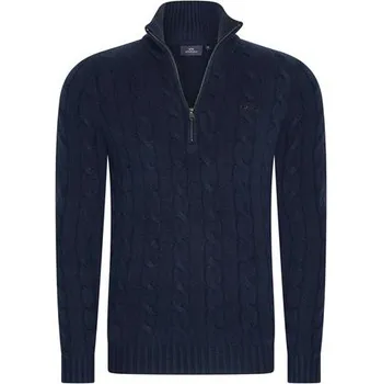 Jezdecká mikina Pánský svetr s vlnou HVP Dan AW 25/26, tmavě modrý - vel. M