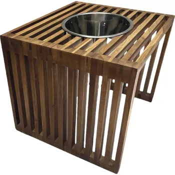 Polévková mísa COOTAB Mykonos Chladicí stůl s nerezovým chladičem, teakové dřevo