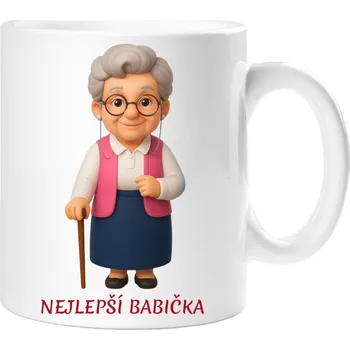 Dárkový hrnek pro babičku - Hrneček nejlepší babička - 330 ml / Jedna strana