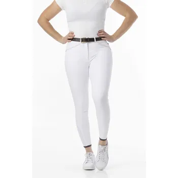 Jezdecké kalhoty EQUITHÈME Rajtky Yolande Equithème, s gripem na kolenou, dámské, bílé 38